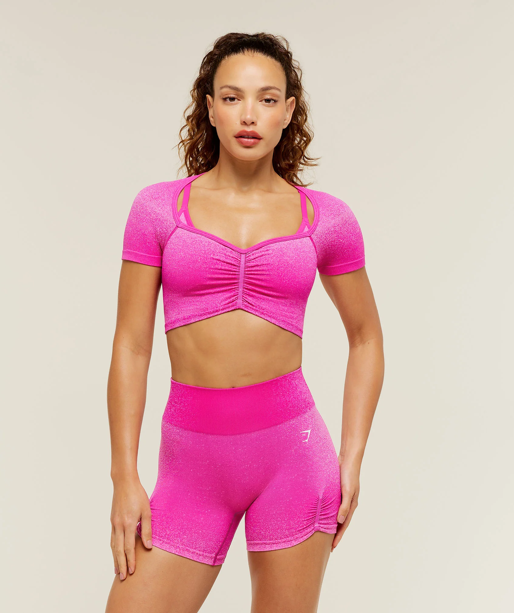 Blush Seamless Short Sleeve Top