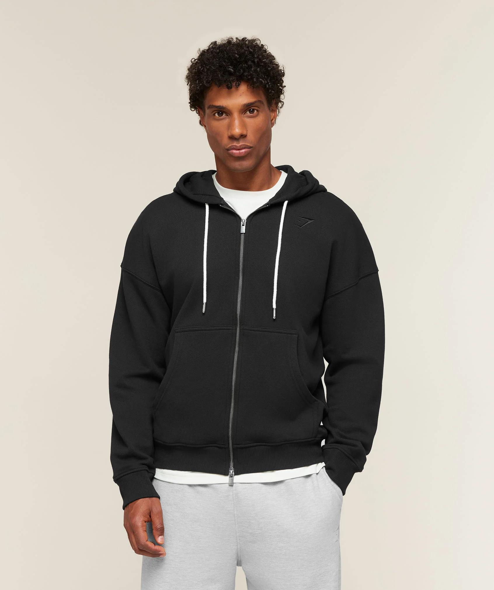 Campus Crest Zip Through Hoodie