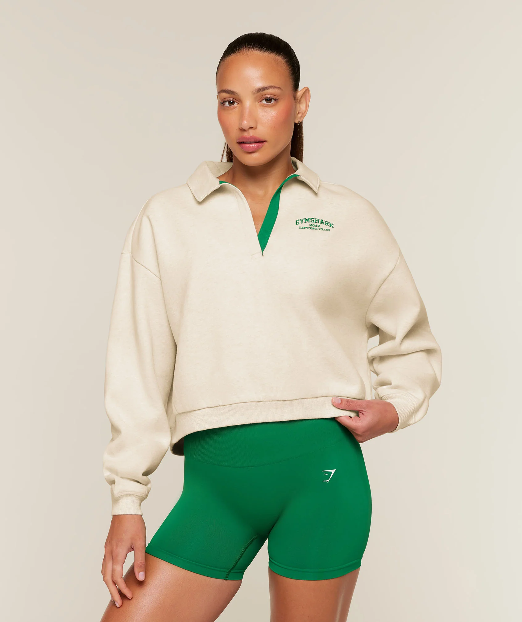 Cosy Luxe Campus Polo Sweatshirt