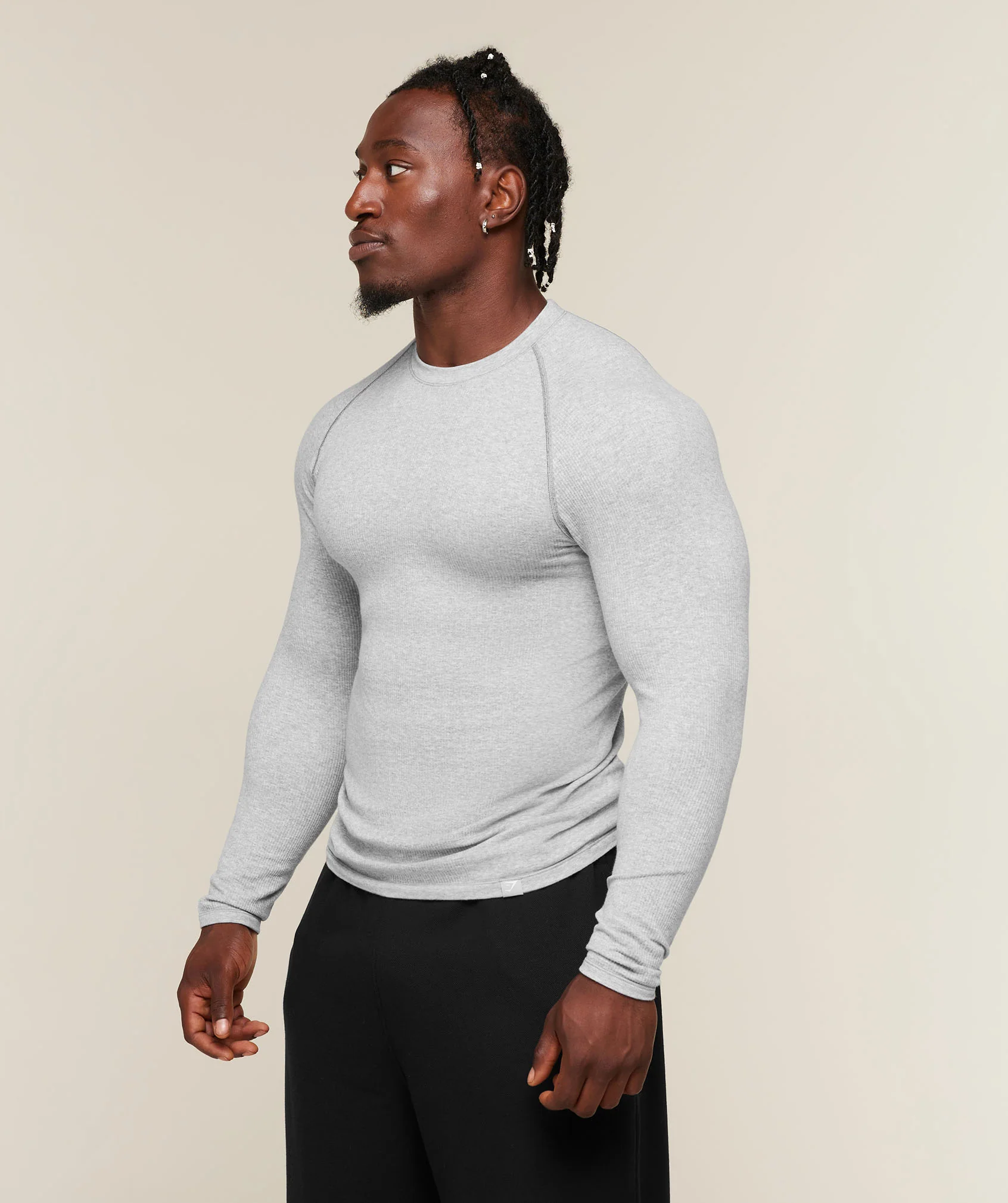 Cotton Seamless Long Sleeve T-Shirt - Image 20