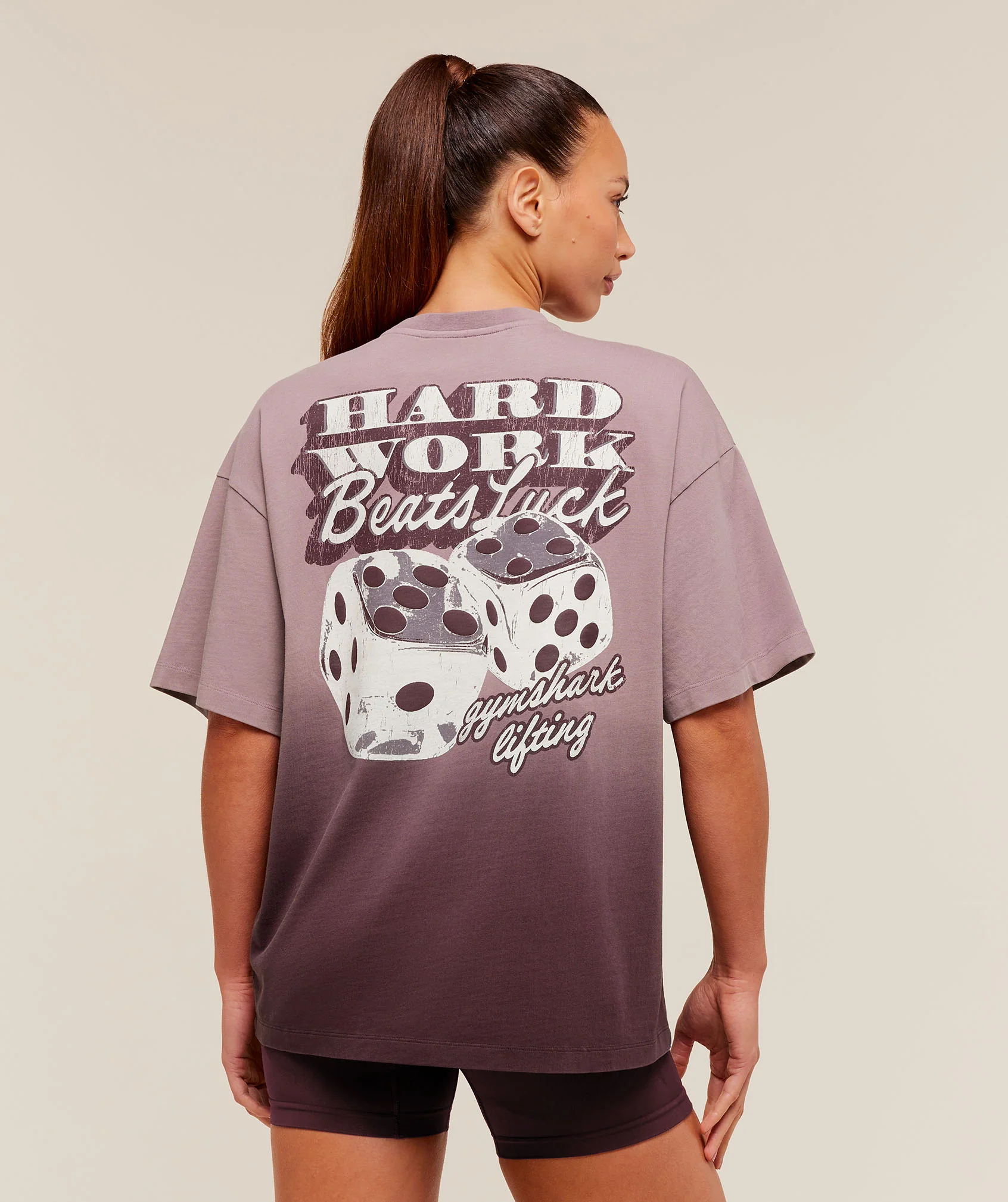 Hard Work Dice Graphic Short Sleeve T-Shirt
