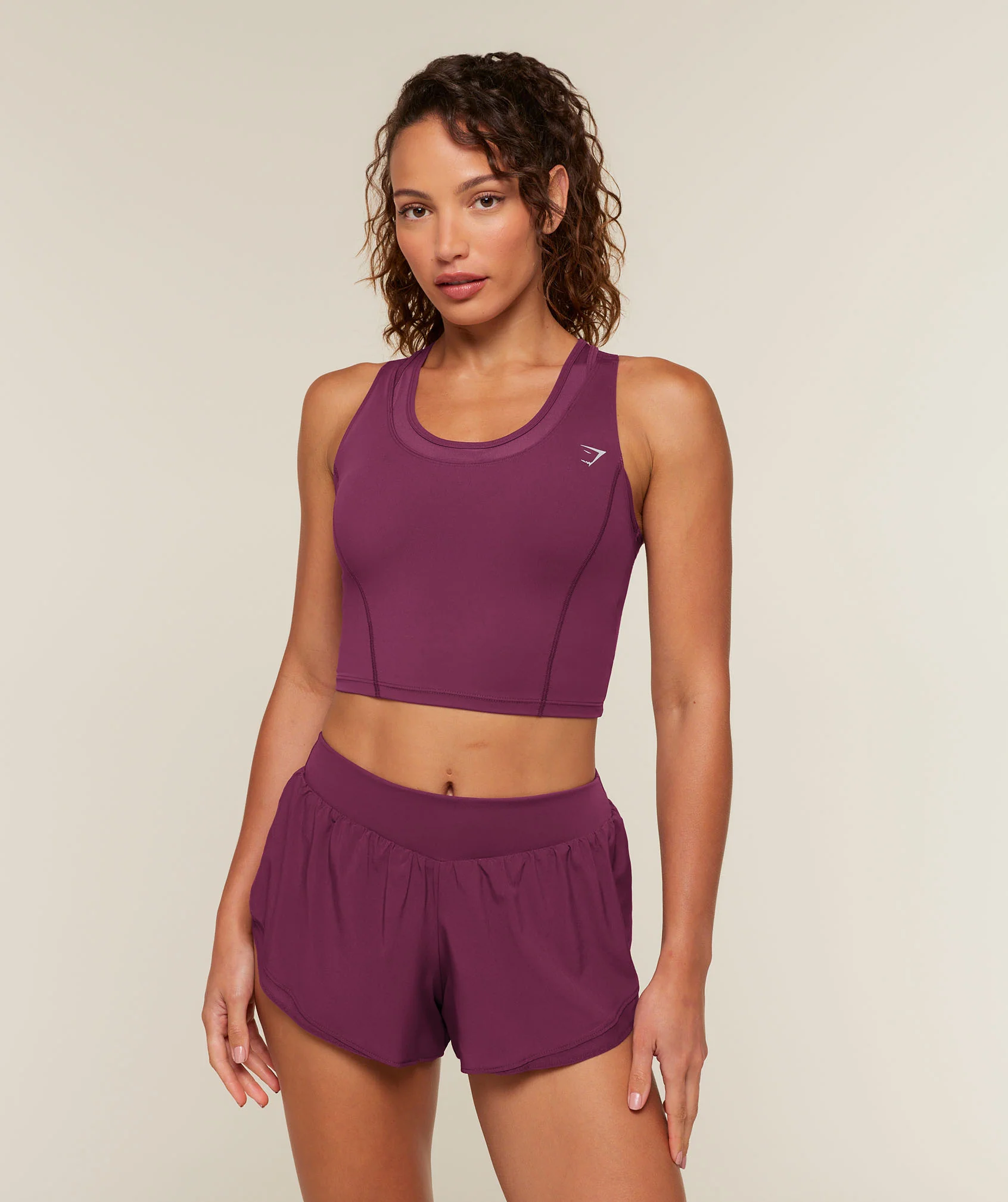 Mesh Sleeveless Tank with Shelf