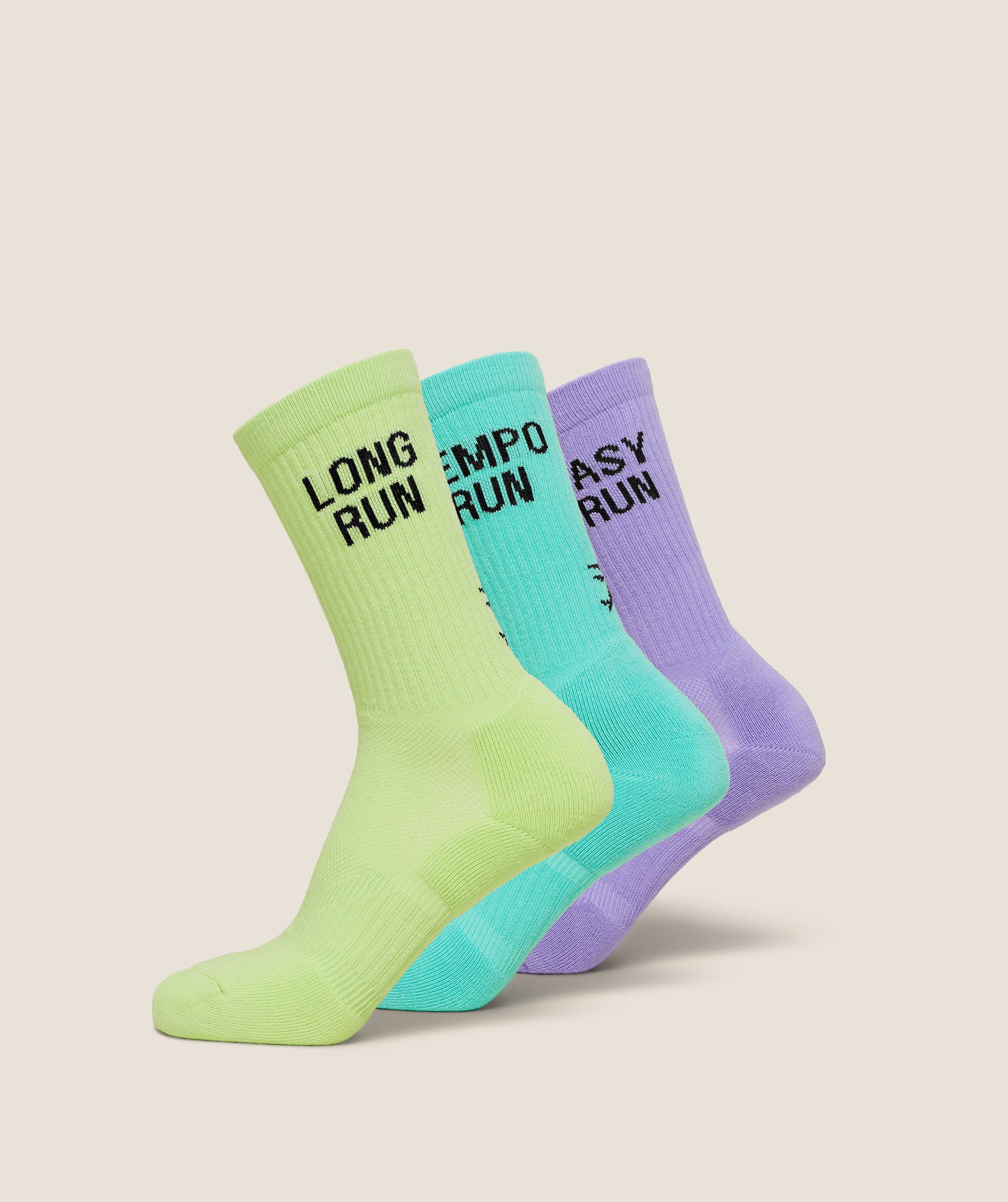 Running Graphic Performance Crew Sock 3pk