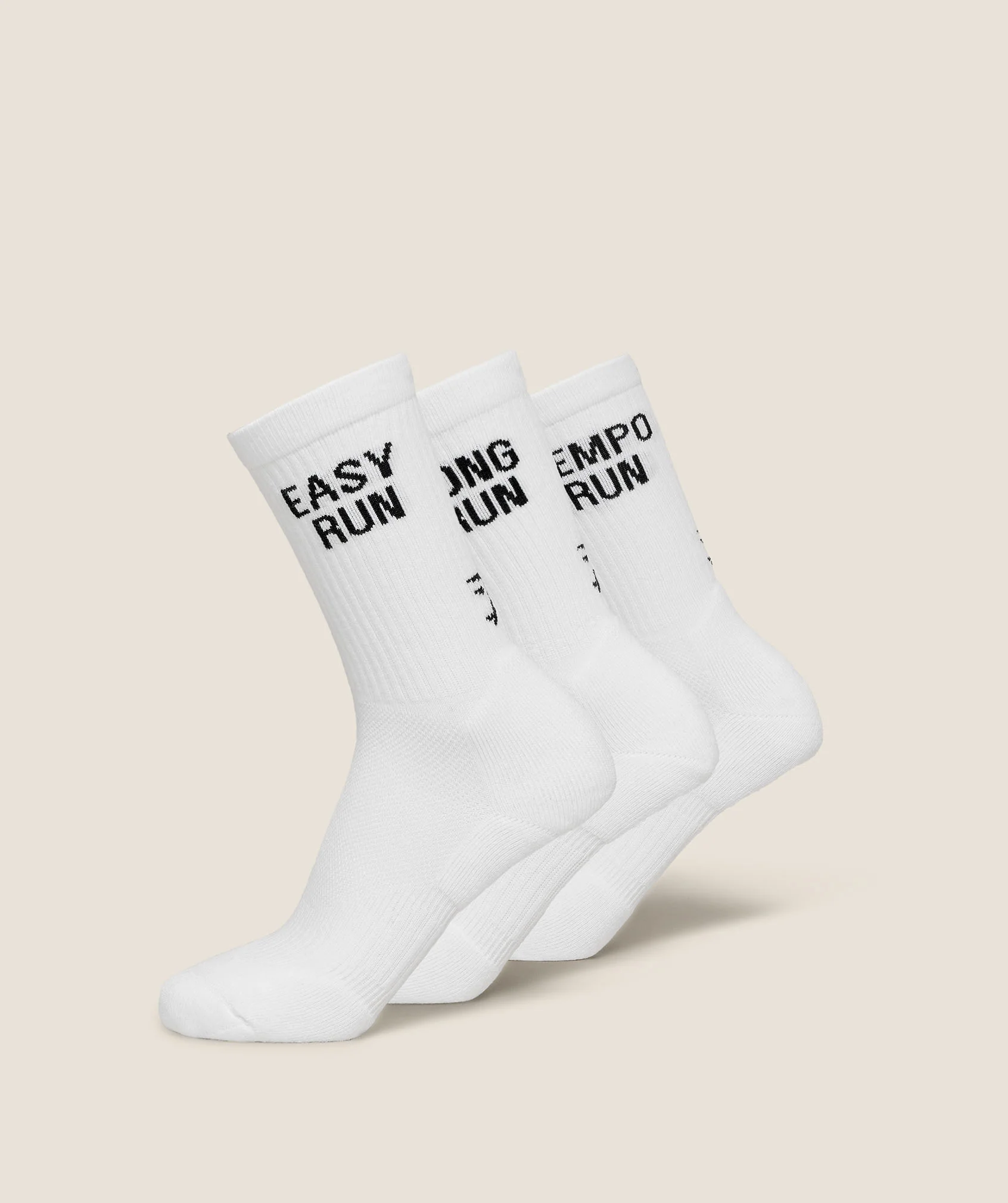 Running Graphic Performance Crew Sock 3pk