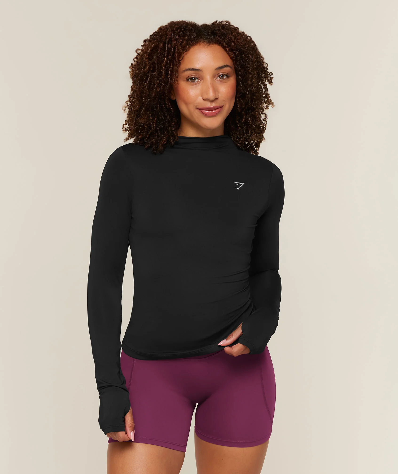 Running High Neck Long Sleeve Top