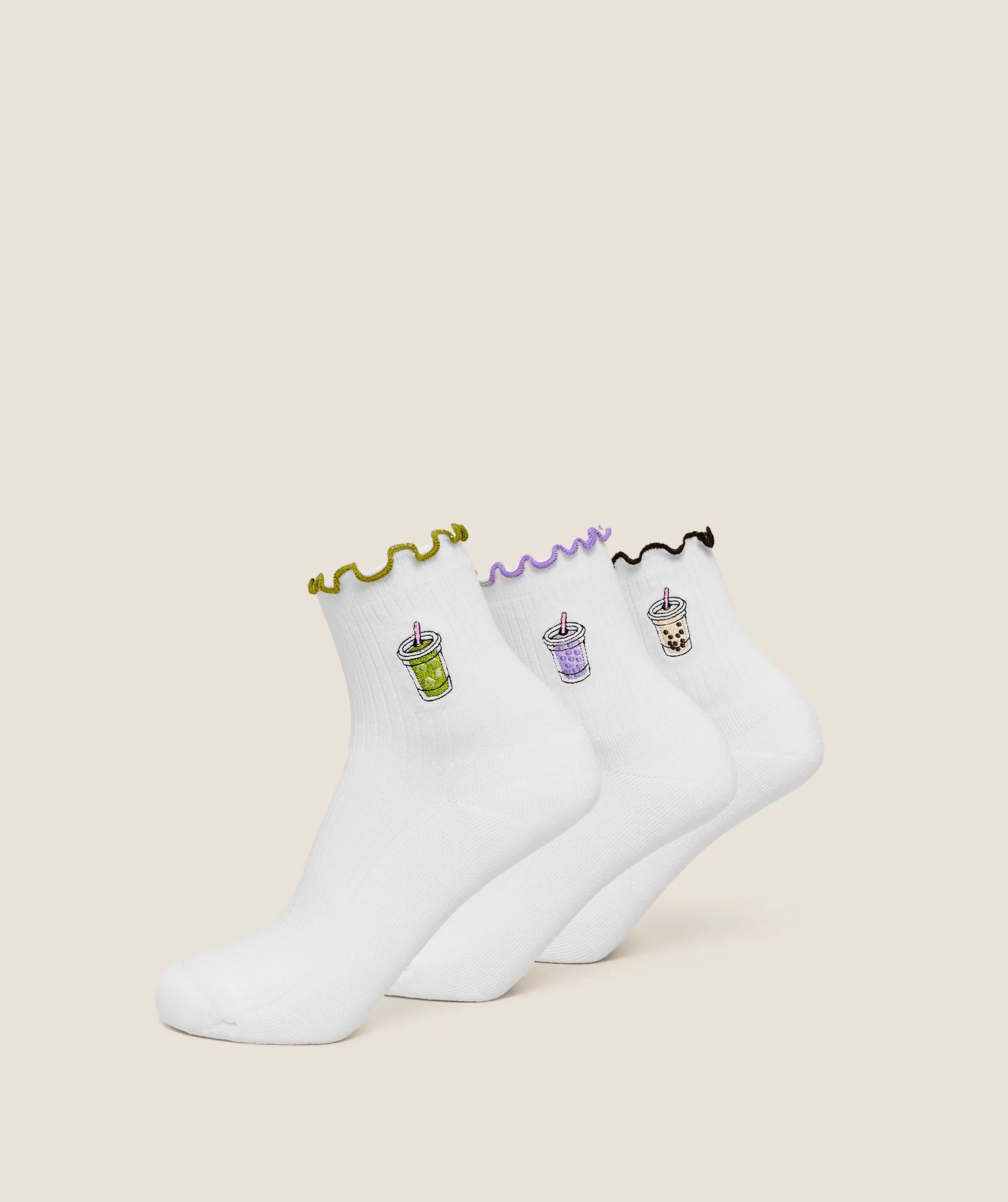 Hydration Graphic Midi Frill Socks 3pk